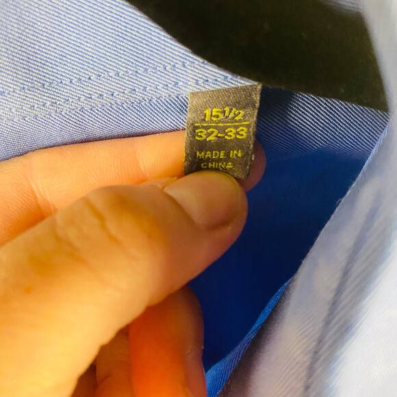 Men's Calibrate Light Blue Trim Fit Button Front Shirt Size Medium - Picture 4 of 5